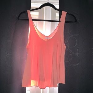Peach Flowy Tank